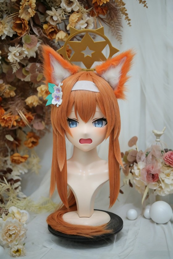 NFD Blue Archive Iochi Mari Head Shell Cosplay Accessories